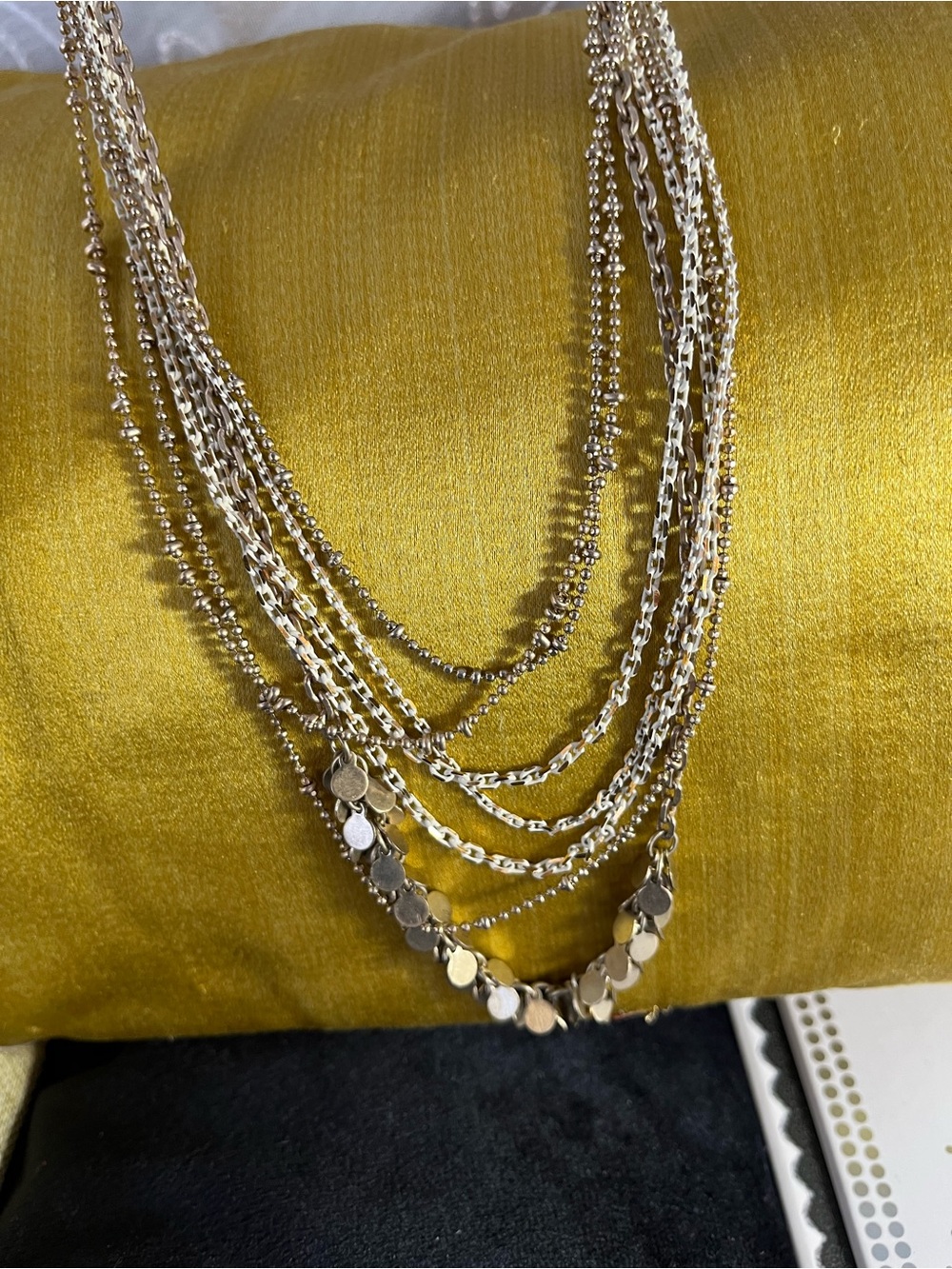 Chloe + Isabel Gold Multi-Strand Layered Necklace with Disc Accents